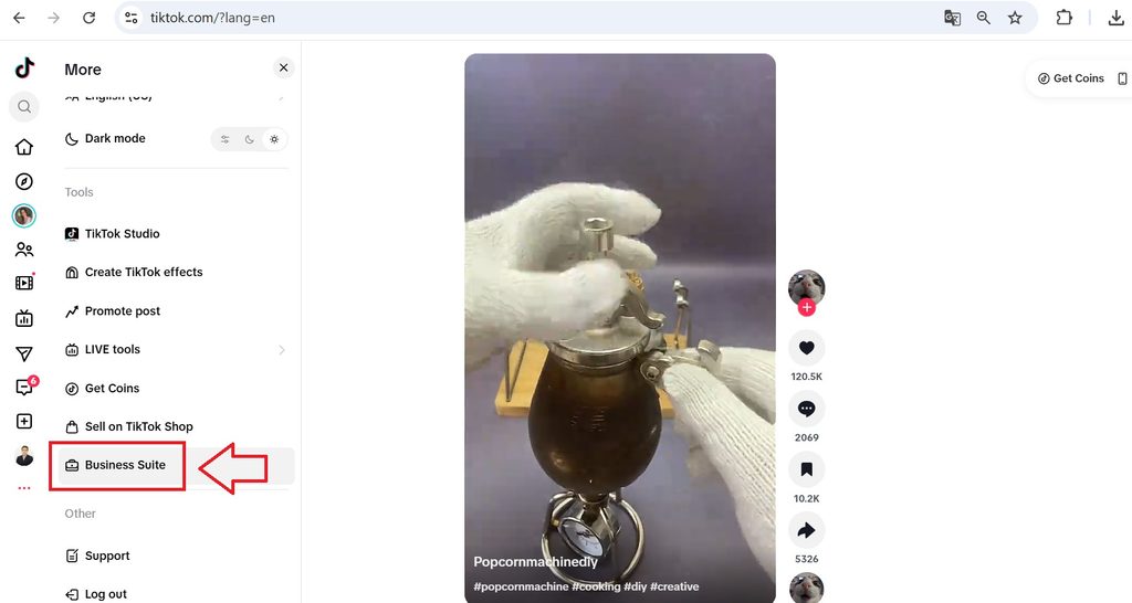 business suite tiktok