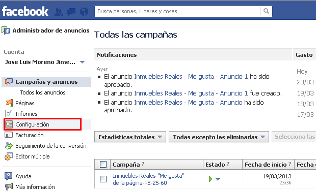 agregar un usuario en facebook ads, configuracion