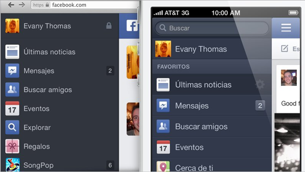 diseño dispositivos moviles muro noticias facebook 2013