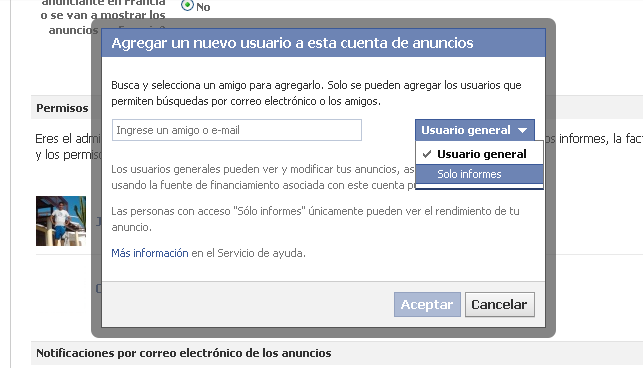 niveles usuario adicional facebook ads