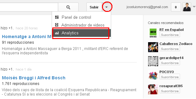 YouTube Analytics imagen