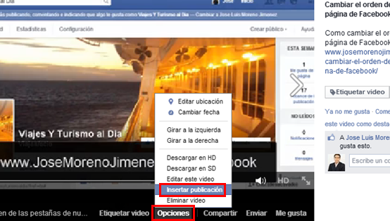 insertar video facebook variante