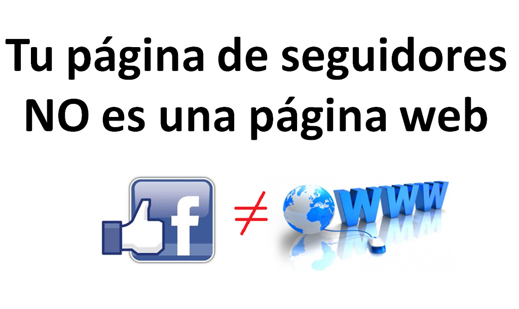 Tu página de Facebook NO es tu página web