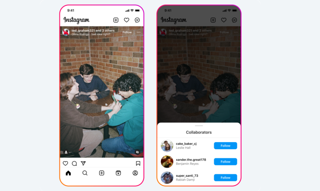 herramientas de colaboracion en instagram