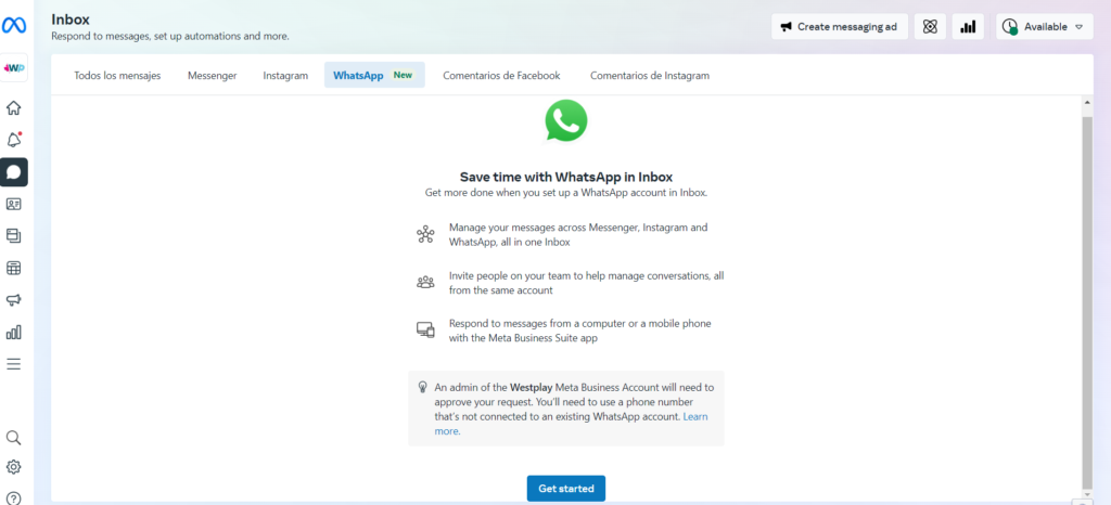 whatsapp en inbox