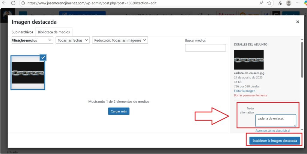 texto alternativo de imagen destacada o principal