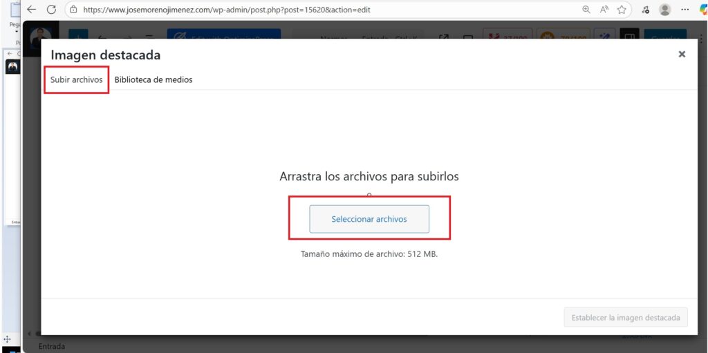 subir archivos o imagenes en wordpress