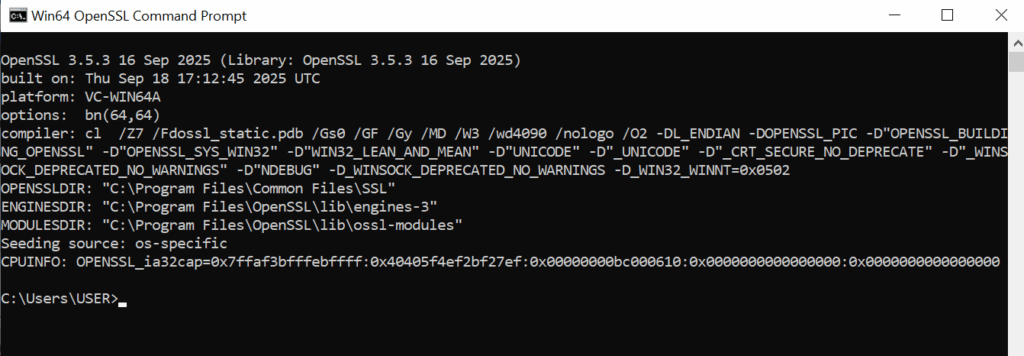 Win64 OpenSSL programa