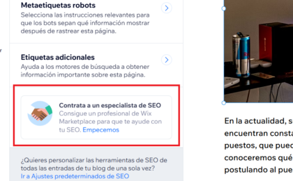 ¿Qué tan objetivos son los profesionales SEO recomendados por Wix?
