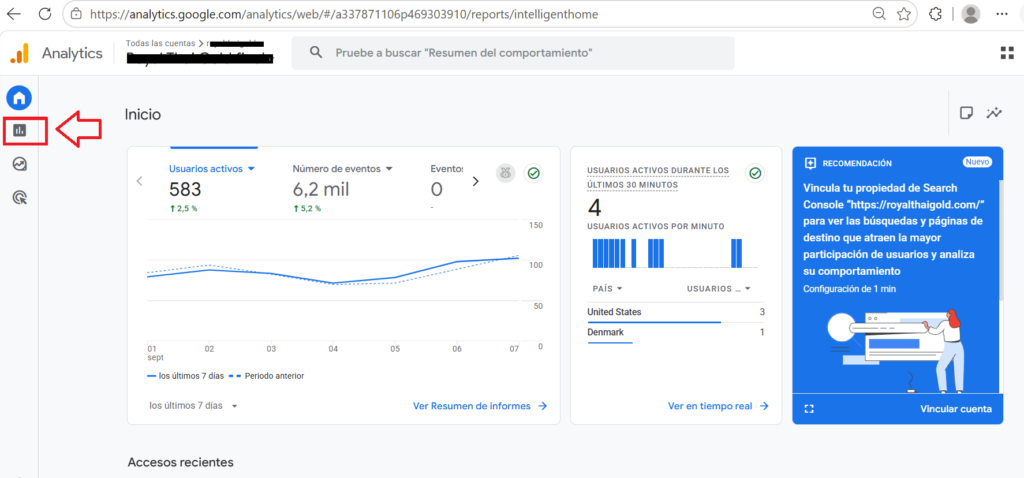 google analitics signo de estadisticas