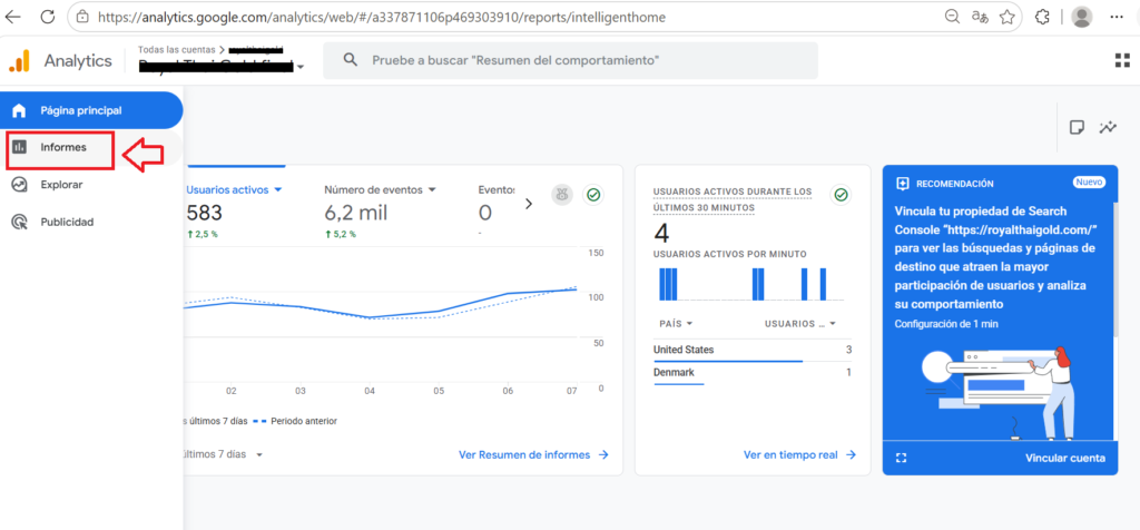 google analytics informes