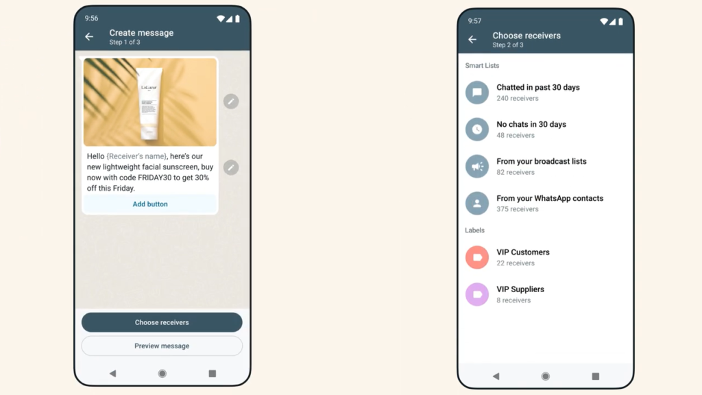 mensajes de marketing de whatsapp business
